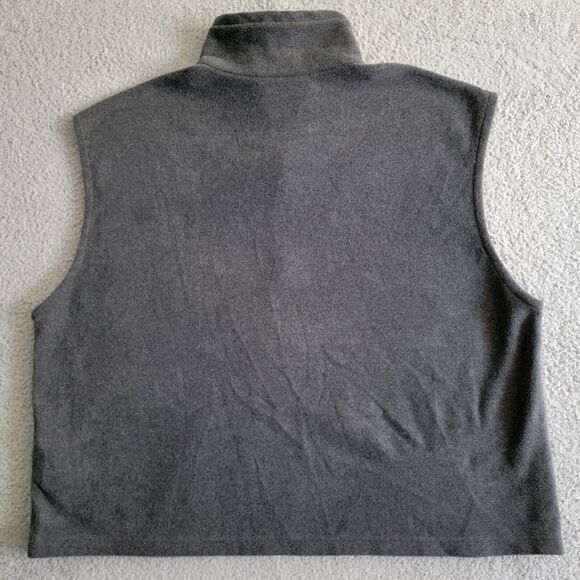 Columbia Mens Vest Full Zip Sleeveless Fleece Collared Pocket XXL Gray Poly - Picture 2 of 7